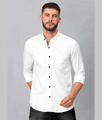 SUR-T Cotton Blend Regular Fit Solids Full Sleeves Men's Casual Shirt - White ( Pack of 1 )