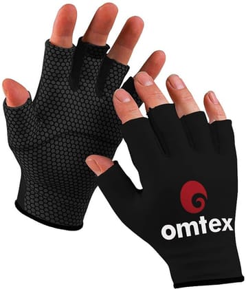 Omtex - Black Wicket Keeping Gloves ( 1 Pair )