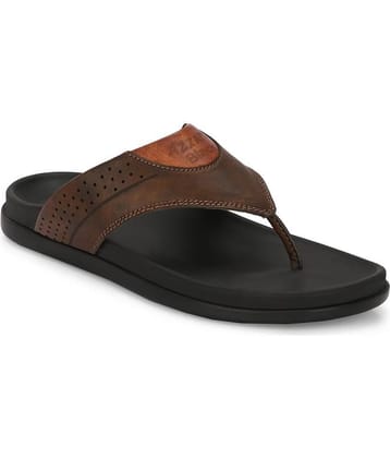 Leeport - Tan Men's Thong Flip Flop