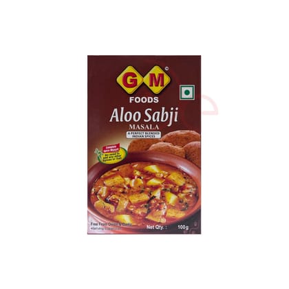 GM Foods Aloo Sabji Masala Powder 100g (Pack Of 2) | Authentic Indian Spice Mix for Flavorful Aloo Sabji | Aalu Masala Powder for Potato Dishes | No MSG, Artificial Colors & No Preservatives