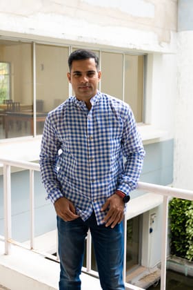 Cool Blue Handloom check shirt-S