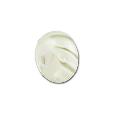 Beadwaala Handmade Fancy Lampwork Glass For Jewelry Making. (Roundel) SFL-330-Per Packet 25 Pcs / 10X18 MM