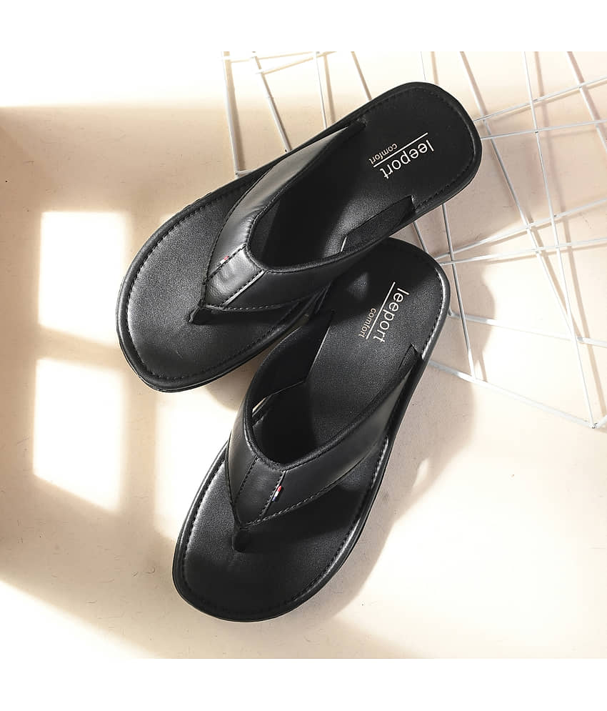 Leeport Brown Men's Thong Flip Flop