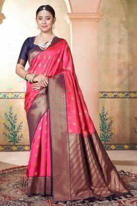 Pink Kubera Pattu Kanjivaram Saree