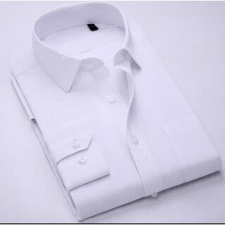 Baleshwar Men White Solid Formal Shirt (Pack of 1 )