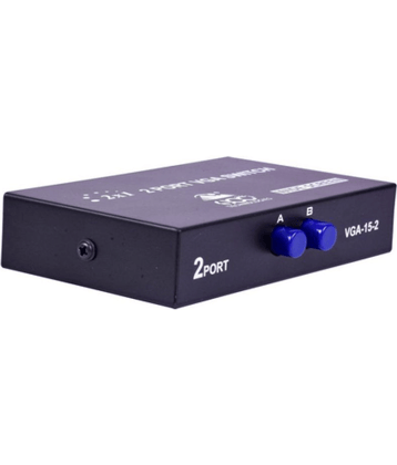 2 Port VGA Switch Adapter Convertor Box - (Manual) Connect 2 CPU to 1 Monitor
