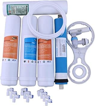1 Year Service Kit Combo for All RO Water Filter Purifier Carbon,Sediment,Vontron 80 GPD,Pipe,Spanner,Connectors,Teflon