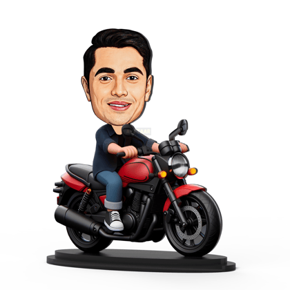 Avatar Studio Personalized Gift for Friends, Sister, Brother, BFF, Girlfriend, Boyfriend Character Caricature Photo Frame Unique Design Customized Gift for Friends & Family (Bike Rider - 1)-7 INCHES