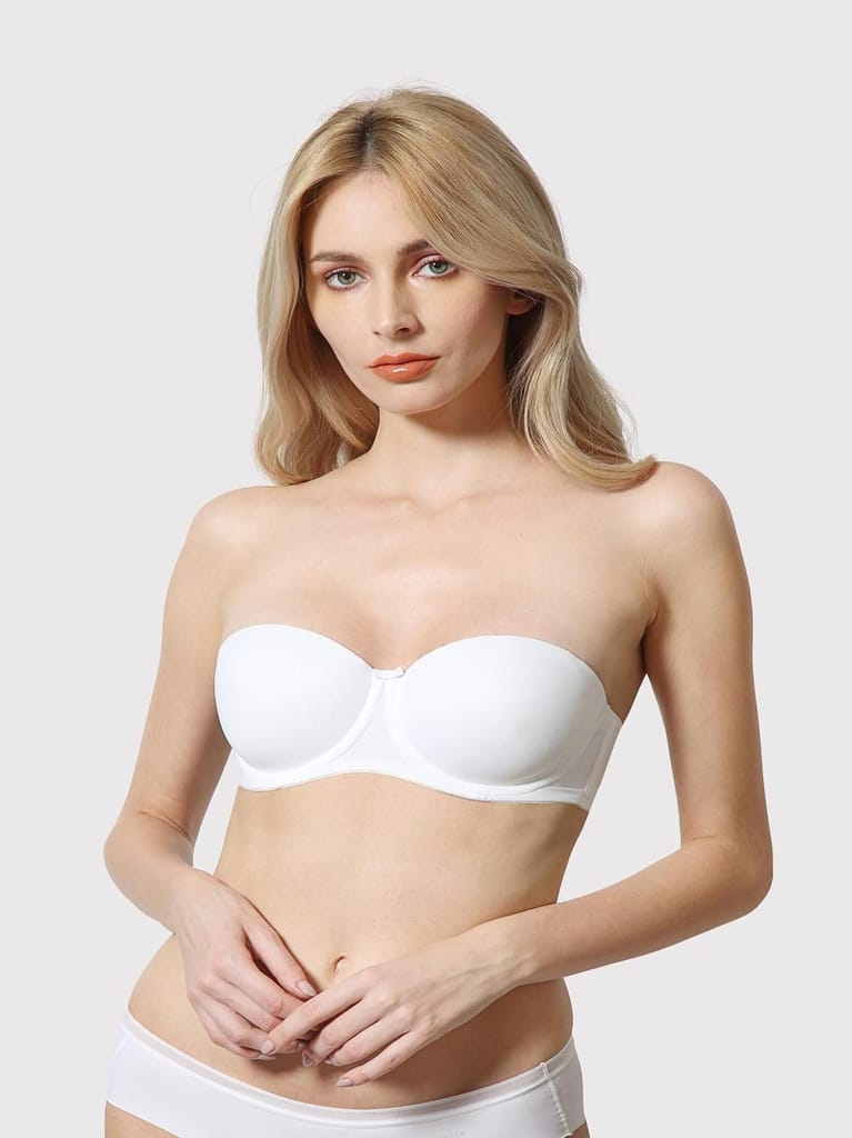 Off Shoulder Strapless Underwire Support Top Less Bra