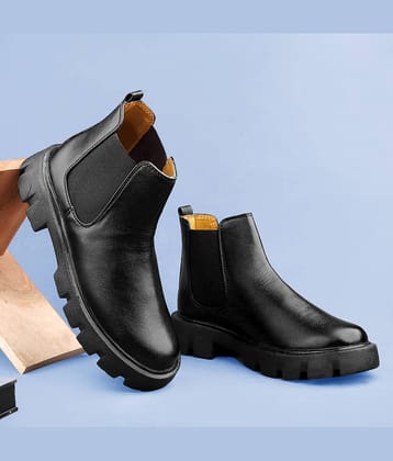 BXXY Black Men's Chelsea Boots