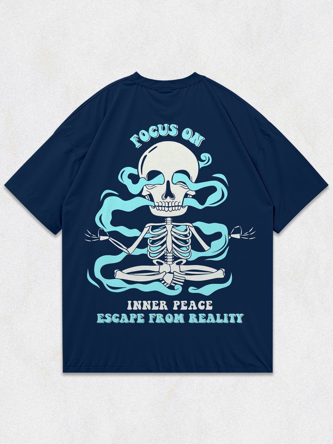Focus On Inner Piece Oversized T-Shirt-Navy Blue / S