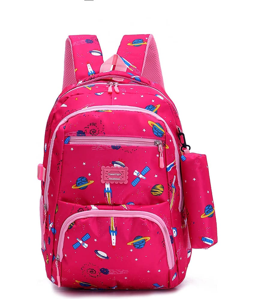 Tinytot 30 Ltrs Pink School Bag for Boys & Girls