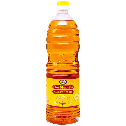 Cycle Om Shanthi Blend Of 5 Puja Oils - For Diya/Lamp, 1 L
