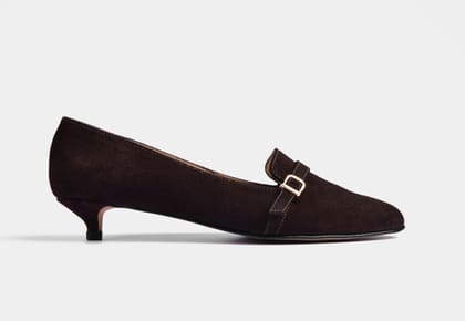 ADELIN SUEDE LEATHER PUMPS IN BROWN-EU 36/UK 3