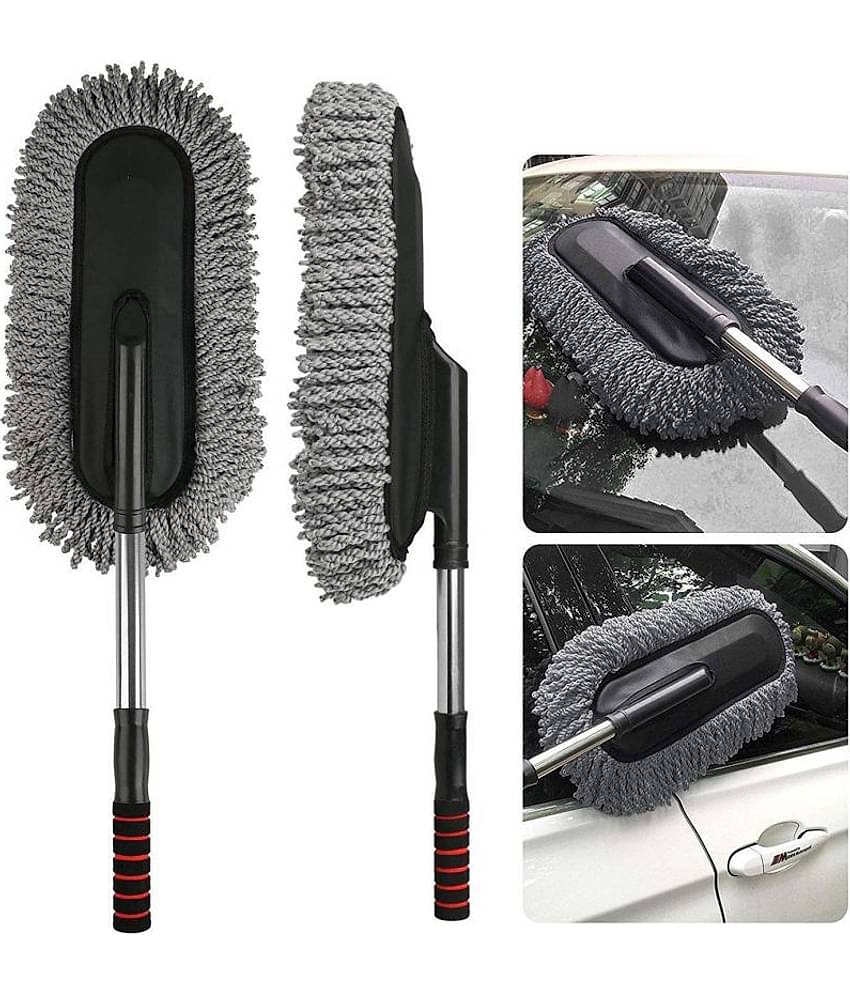 Scratch-Free Car Cleaning Microfibre Telescopic Duster for Car Cleaing or Washing (Multi color) -1 piece