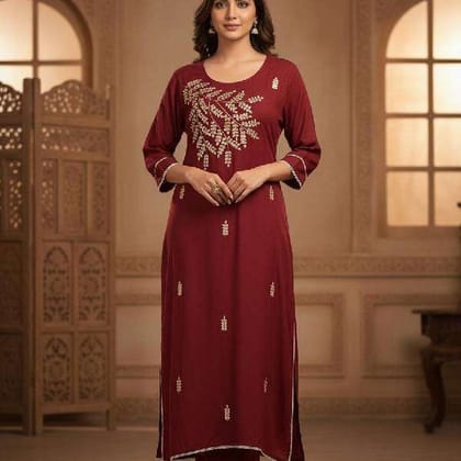 Premium Rayon Fabric Kurti for Everyday Wear