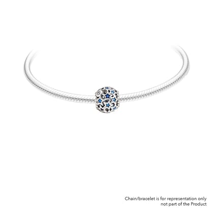 Blue Stars | 925 Silver charms for Bracelets / Chain-Free / Silver / Modern