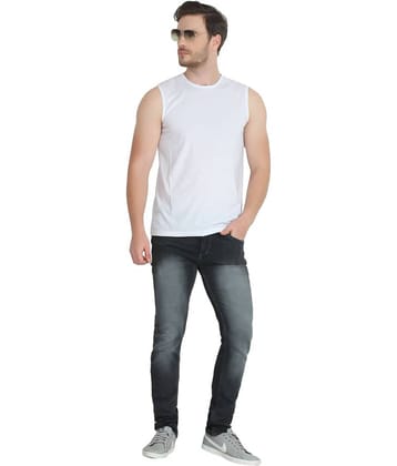 Glito Pack of 1 Cotton Blend Sleeveless Vest For Men ( White )