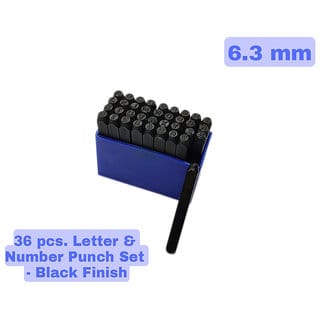 Scorpion Number Punch Set 1/4 - (6.3 mm) Hardened Steel/Metal Die Jewelers with Case