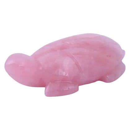 Rose Quartz Tortoise for Decoratives, Feng Shui and Vastu Best Gift for Career and Good Luck Figurine(KI_142)  by Krishna Impex
