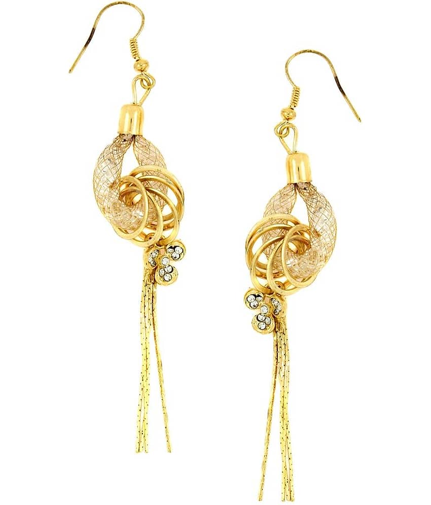 The Jewelbox Dainty Rose Gold Plated American Diamond CZ Dangling Earring for Women