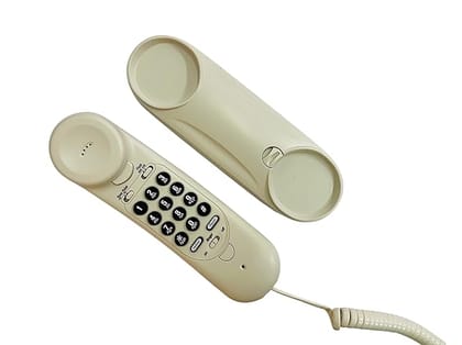 Beetel B26 Slim Cordless Landline Phone,Ringer Volume Control,LED Ring Indication,Wall/Desk Mountable,Classic Design,Clear Call Quality,Mute/Pause/Flash/Redial Function (Made in India)(Warm Grey)(B26)