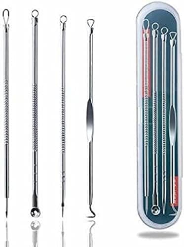 Elecsera Stainless Steel Blackhead Pimple Blemish Extractor/Remover Tool (Pack of 4)
