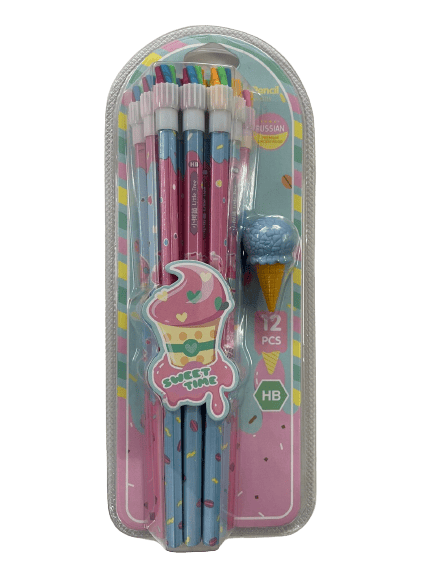 Little Tree 12 pc Ice cream Pencil Set-Pink