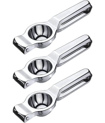 JISUN - Stainless Steel Silver Squeezer ( Pack of 3 )