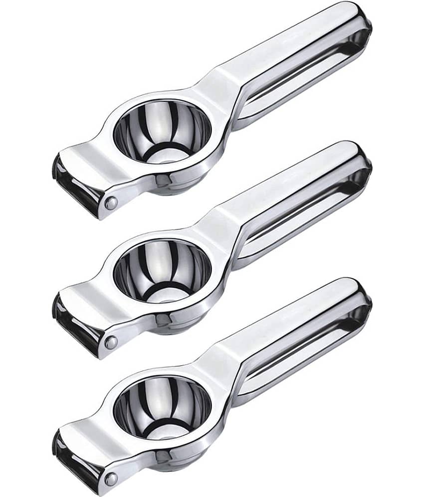 JISUN - Stainless Steel Silver Squeezer ( Pack of 3 )