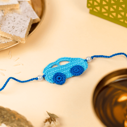Car Crochet Rakhi (2 Pieces)-Rakhi (2 Pieces)