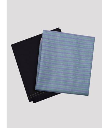 Maharaja - Green Polyester Blend Men's Unstitched Shirts & Trousers ( Pack of 2 )