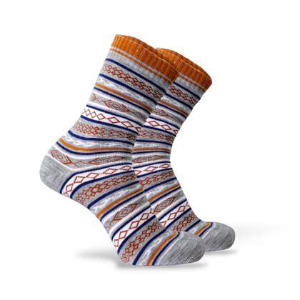GREY/BROWN- MULTICOLOR WOOLEN EDITION-Pack of 1-Pair