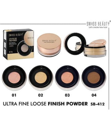 Swiss Beauty Ultra Fine Loos Finish Pressed Powder (Shade-3), 8gm