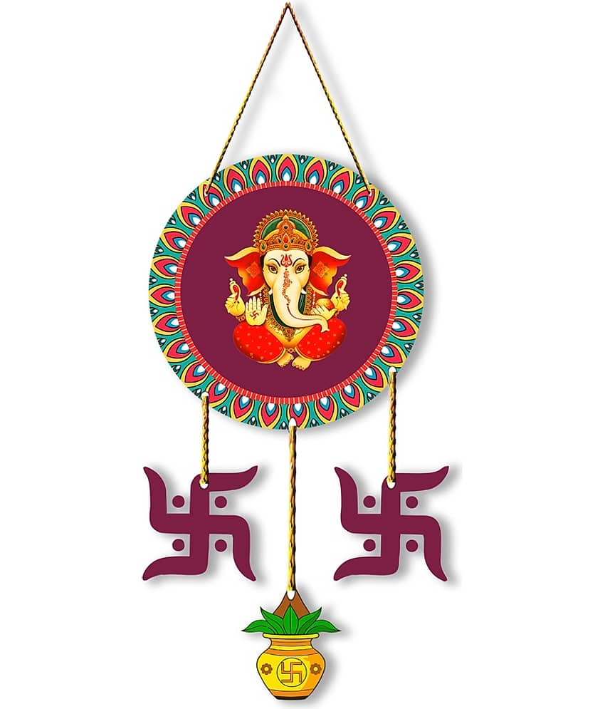 Ganesha Wall Hanging for Home Decoration Spiritual Wall Sculpture Wall Stickers Door Hanging Living Room Decor Diwali Decoration Gift Under 100 Festival Decorative Items Wallpapers