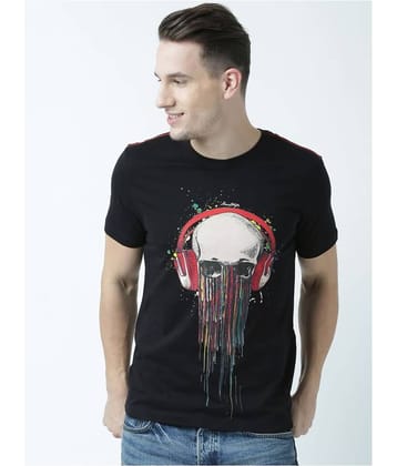 Huetrap Pack of 1 Cotton Regular Fit Men's T-Shirt ( Black )