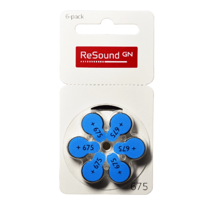 GN ReSound Size 675 Hearing Aid Batteries (6 Batteries pack)
