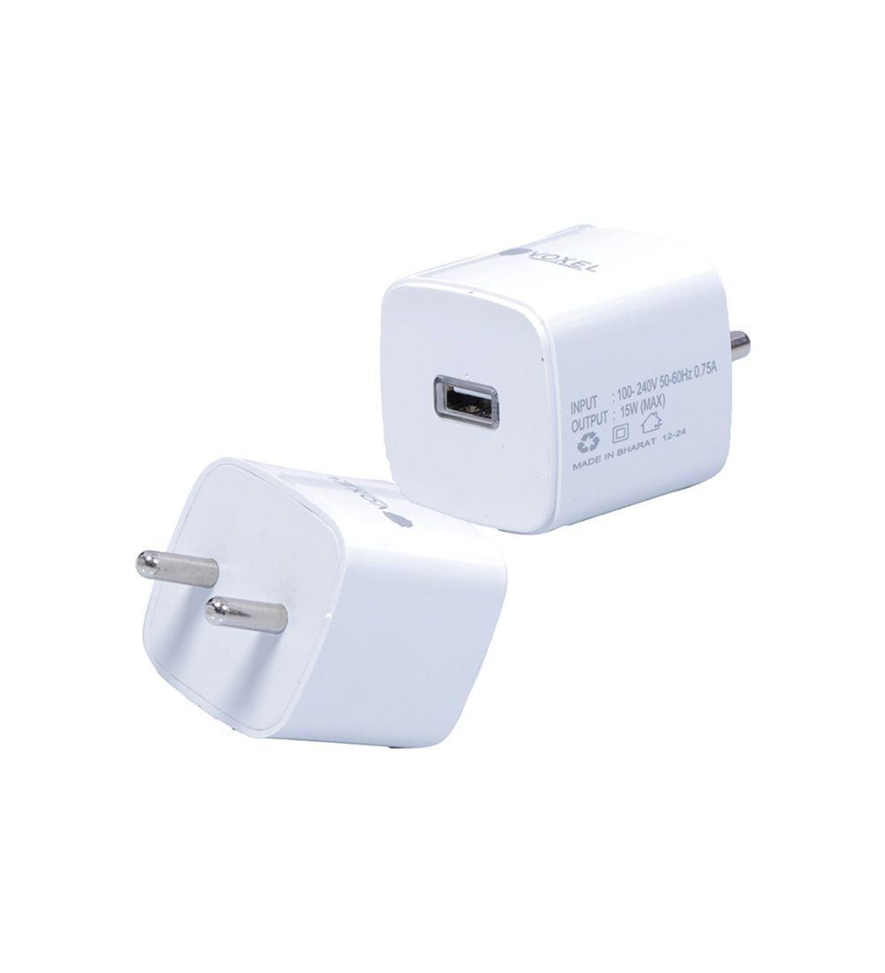 VOXEL 15 Watt USB Charger AB Plastic (White)