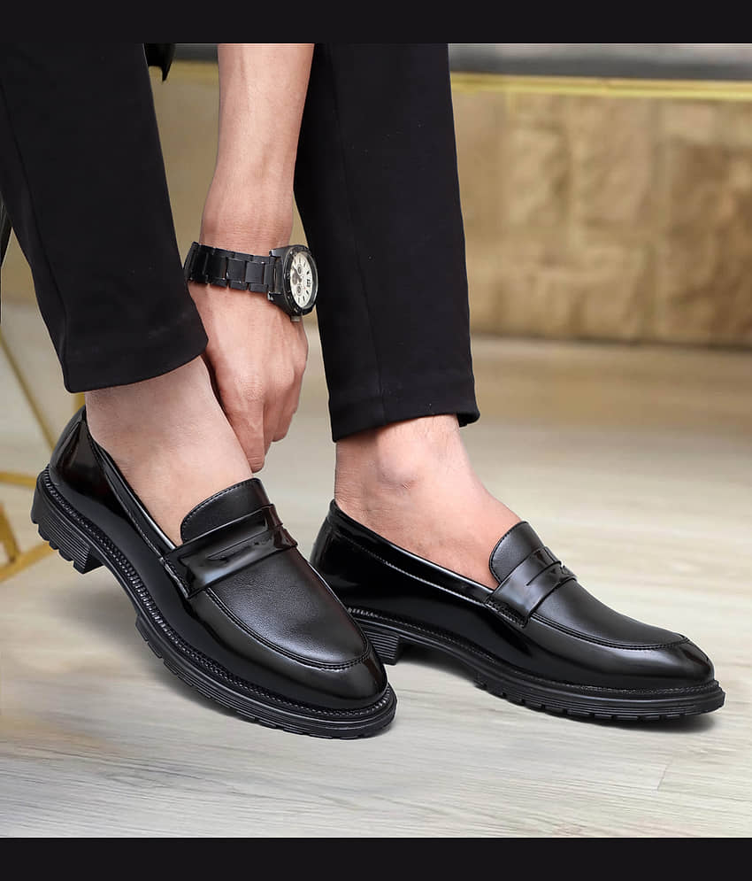 SHUAN Brown Men's Mocassin Formal Shoes