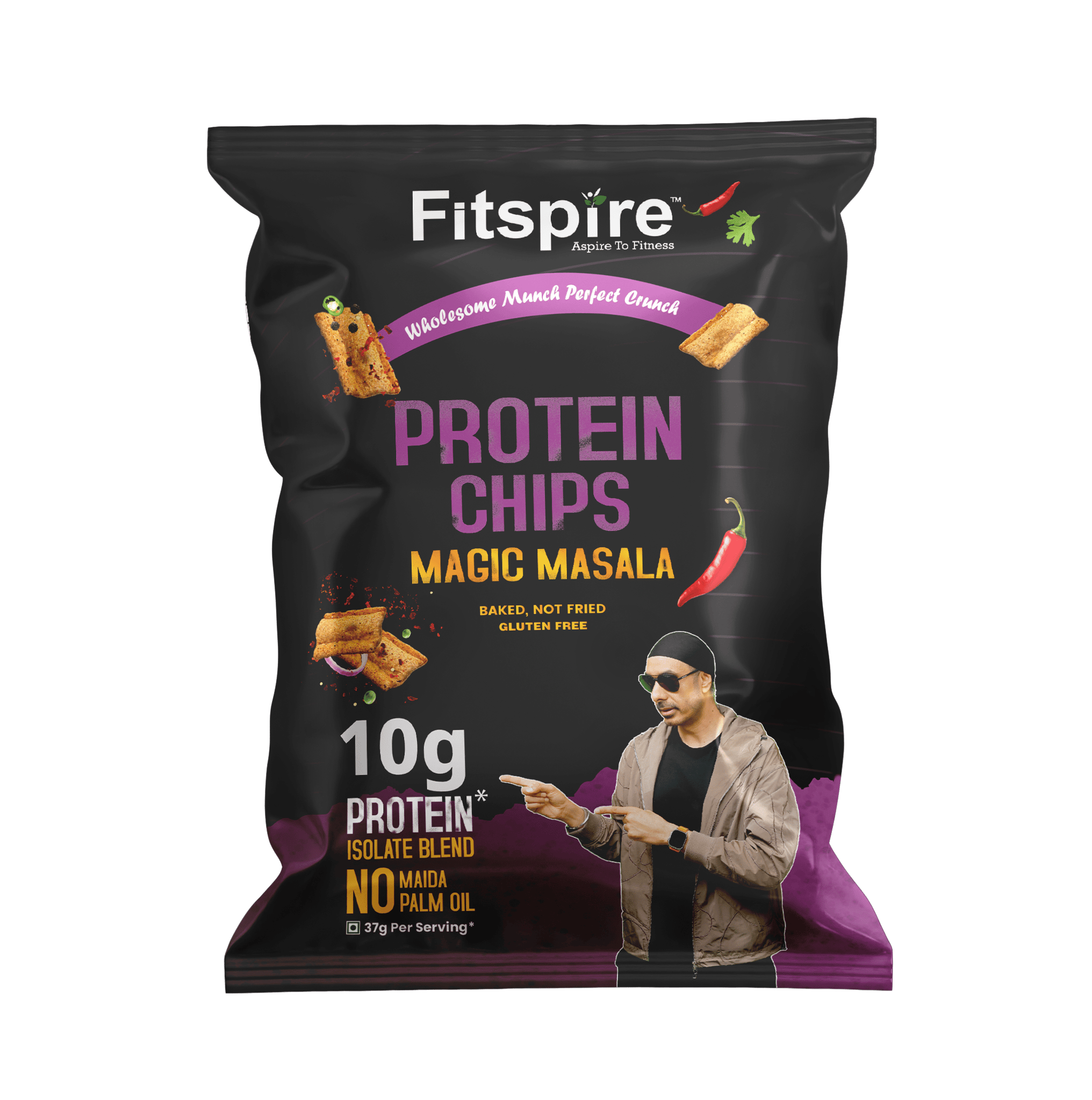 Fitspire Protein Chips ( Pack of 1 ) – Assorted Flavors (37g)