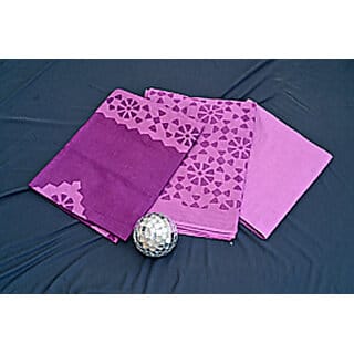 Applique Cotton Dress Material Suit Set