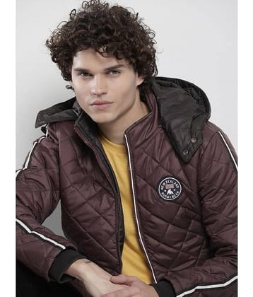 XFOX Polyester Men's Quilted & Bomber Jacket - Maroon ( Pack of 1 )