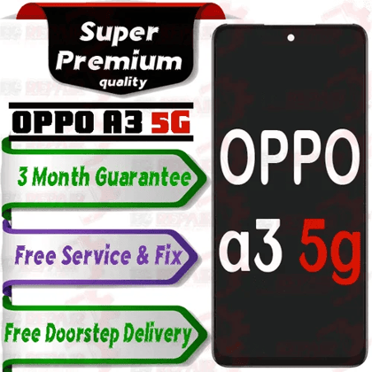 Oppo A3 5g Combo LCD with Touch Screen for A3 5g  Black (display glass combo folder)