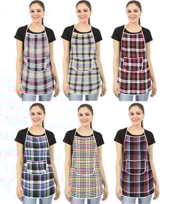 E-Retailer - Multicolor Full Apron (Pack of 6)