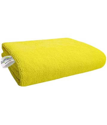 SOFTSPUN Microfiber Hair and Face Care Towel 40X40 cm 340 GSM (Set of 1, yellow)