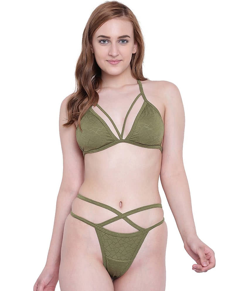 La Intimo Polyester Green Beach Dresses