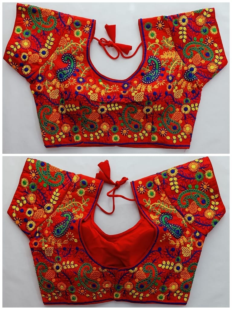 Navratri special Keri Line Multiwork-Red