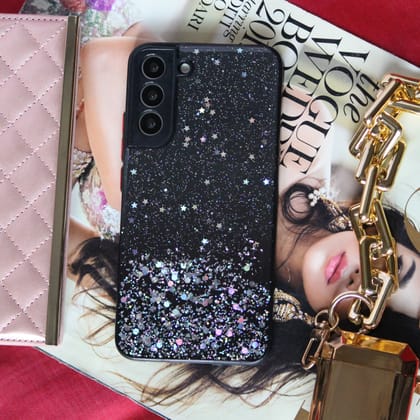 Glitter Stars Transparent Cover-Samsung Galaxy S23