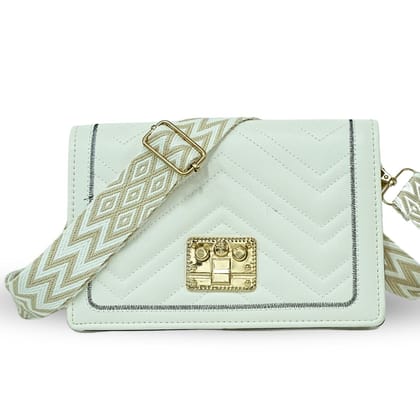 Stylish Sling Bag for Women and Girls Ideal for Travel Office Shopping and College Crossbody Sling Bag (White) Stylish Sling Bag for Women and Girls Ideal for Travel Office Shopping and College Crossbody Sling Bag (White)