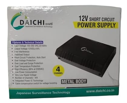Daichi Supported 240V 12AMP SMPS 4CH (DIPS4CHM) (Black, 2 Years Warranty) Daichi Supported 240V 12AMP SMPS 4CH (DIPS4CHM) (Black, 2 Years Warranty)